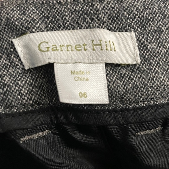 Garnet Hill Gray Wool Blend Pants Office Career - Picture 7 of 8